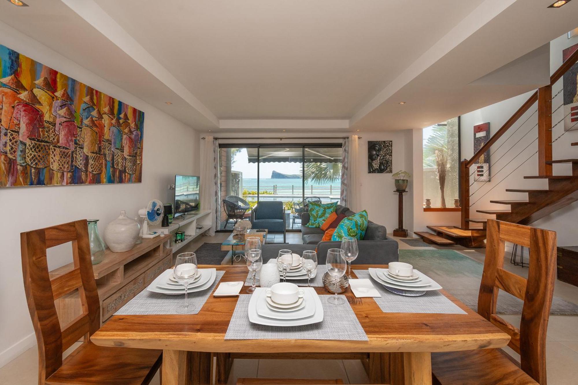 Luxury Beachfront Duplex, Coin De Mire View / 3Bed Кап Малюро Екстериор снимка
